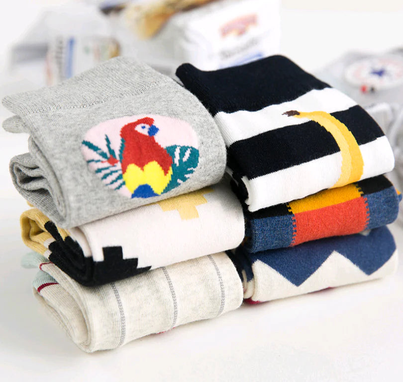 British Style Cotton Couple Long Tube Socks (Unisex)