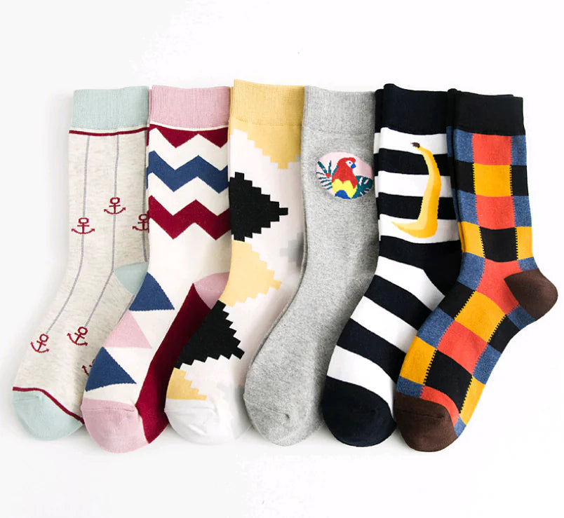 British Style Cotton Couple Long Tube Socks (Unisex)