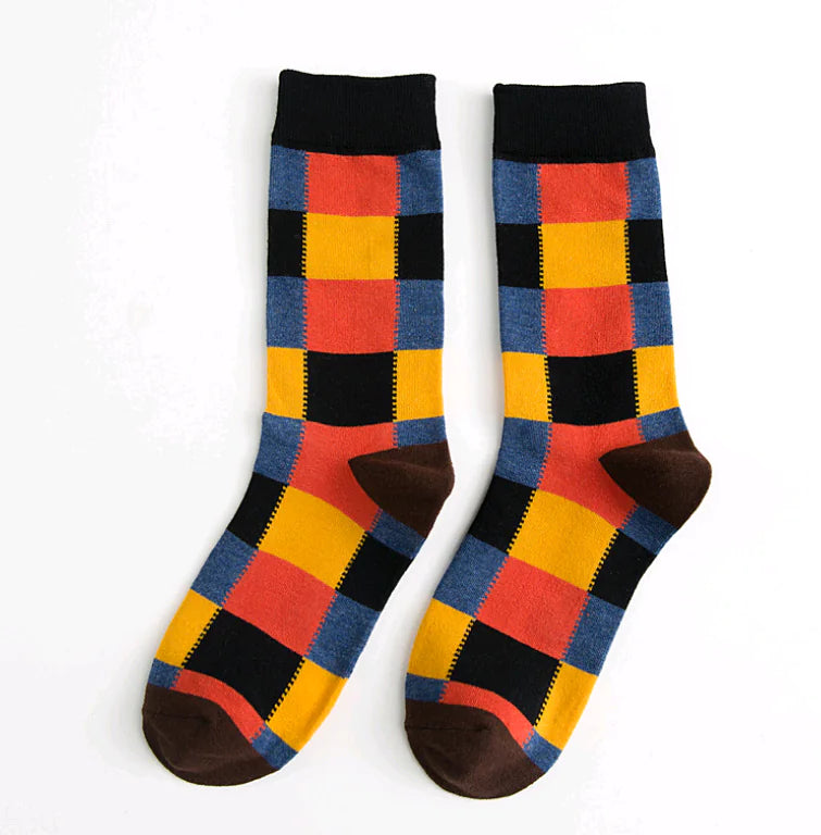 British Style Cotton Couple Long Tube Socks (Unisex)