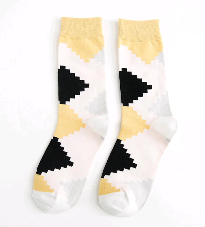British Style Cotton Couple Long Tube Socks (Unisex)