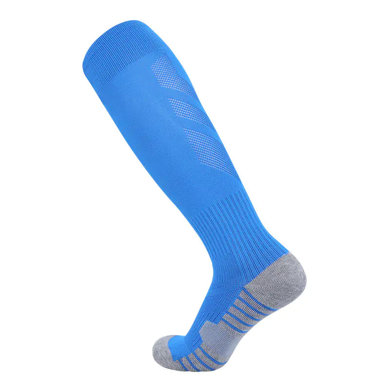 Men's High-Top Breathable Football Socks with Grip