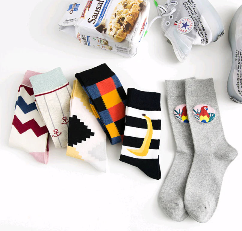British Style Cotton Couple Long Tube Socks (Unisex)